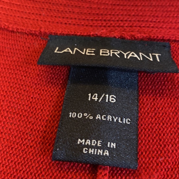 Lane Bryant 14/16 Red Light Weight Short Sleeve Sweater - Picture 7 of 9